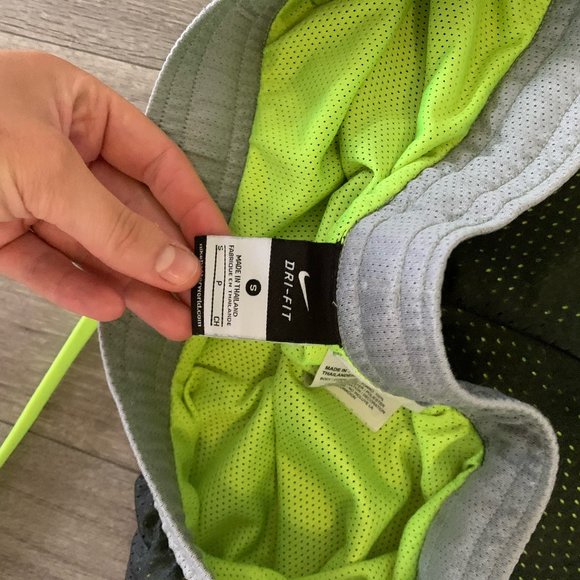 Nike Neon Yellow Green Mesh DriFit Sports Shorts - Picture 6 of 6